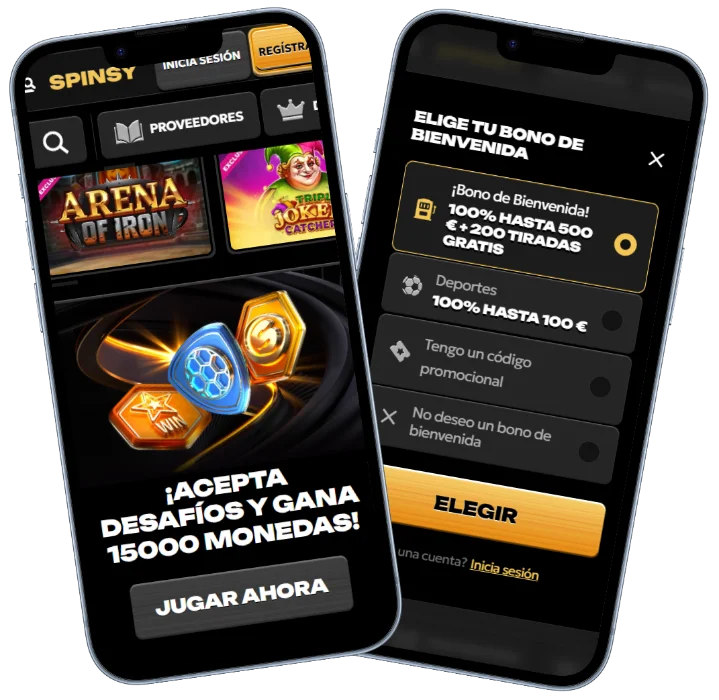 Spinsy Casino Experiencia Móvil con Bonos Spinsy Casino versión móvil con bono de bienvenida, juegos y selección de promociones